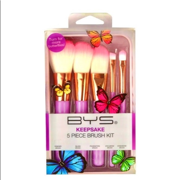 🦋 5 PIECE BUTTERFLY MAKEUP BRUSH SET 🦋 - Picture 1 of 6